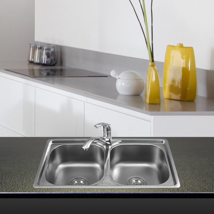 Chậu rửa chén inox 2 hộc đều Sơn Hà giá rẻ Chậu rửa chén inox 2 hộc đều Sơn Hà giá rẻ nhất tại Tphcm