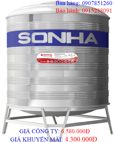 Bình nước inox Sơn Hà 1500L đứng 