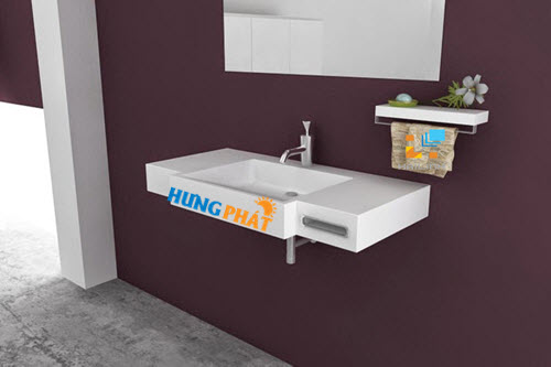 Sau khi cố định đường ống nước xong cùng với chậu rửa mặt, bạn sẽ lắp đặt nốt phần chân lửng vào tường một cách đơn giản bo-tui-cach-lap-chau-rua-mat-dung-nhat3