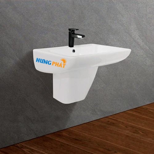 Chậu rửa mặt viglacera cd50 là loại chậu Lavabo treo tường chân lửng chau-rua-mat-viglacera-cd50-sang-trong-va-dep-mat1
