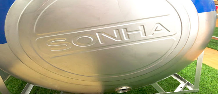 logo dập nổi bồn nuớc inox đứng sơn hà 1000 lít
