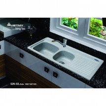 Chậu Rửa Chén Đá Nhân Tạo Việt Mỹ S2NC-03