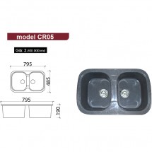 Chậu Rửa Chén Đá Nhân Tạo Châu Âu CR05