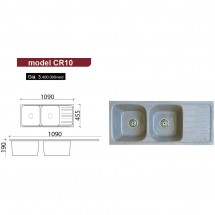 Chậu Rửa Chén Đá Nhân Tạo Châu Âu CR10