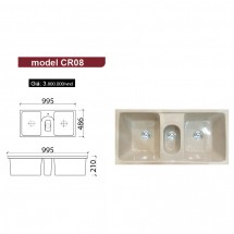 Chậu Rửa Chén Đá Nhân Tạo Châu Âu CR08