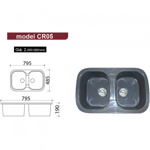 Chậu Rửa Chén Đá Nhân Tạo Châu Âu CR05
