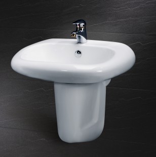 Chậu rửa mặt Caesar +Chân treo (L2560 + P2441)