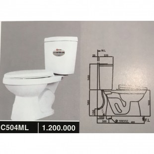 Bàn cầu 2 khối Minh Long C504ML