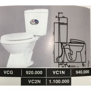 Bàn cầu 2 khối Minh Long VC2N
